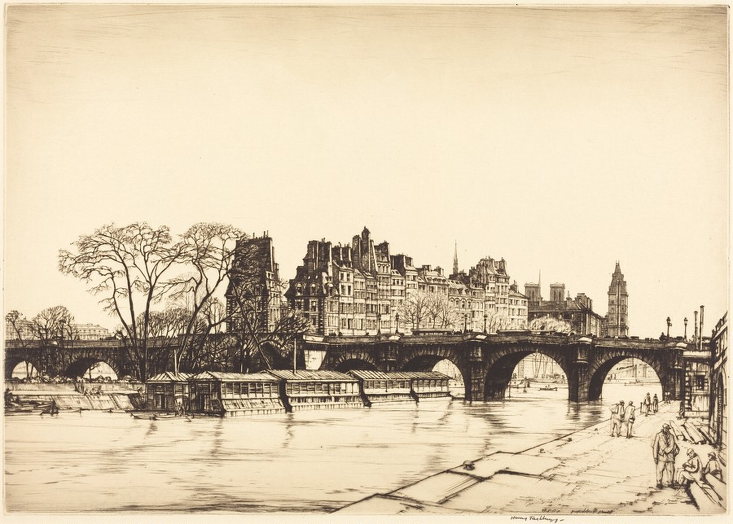 L'Île de la Cité, Paris, Henry Rushbury, 1926