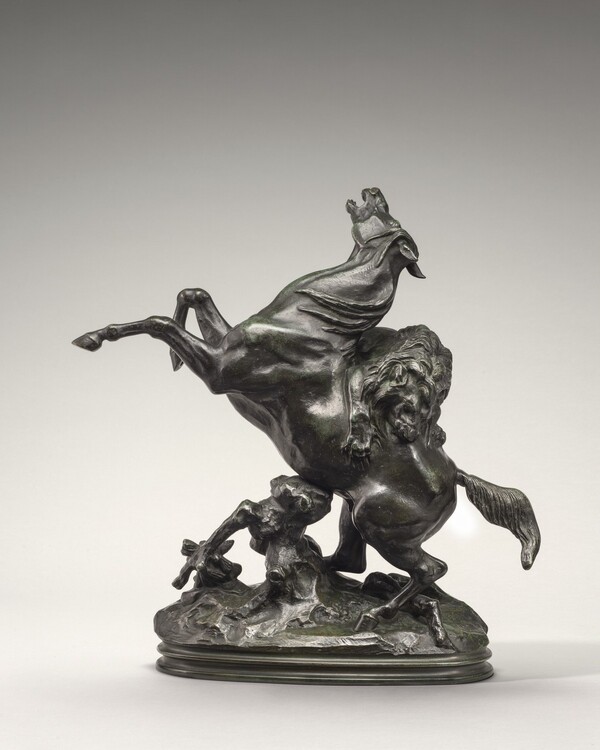 Horse Attacked by a Lion
