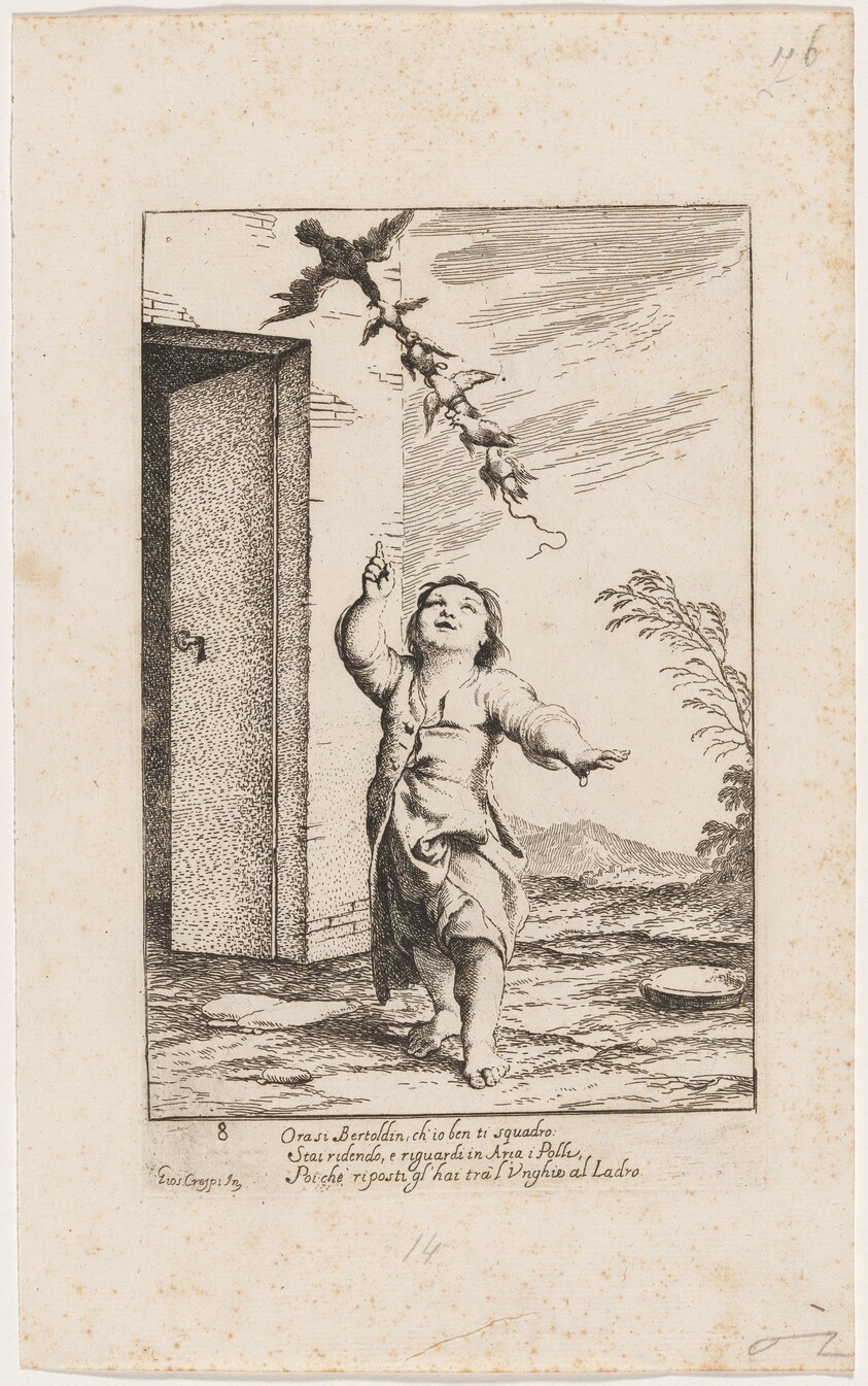 Bertoldino with the Birds Carried Away By the Kite