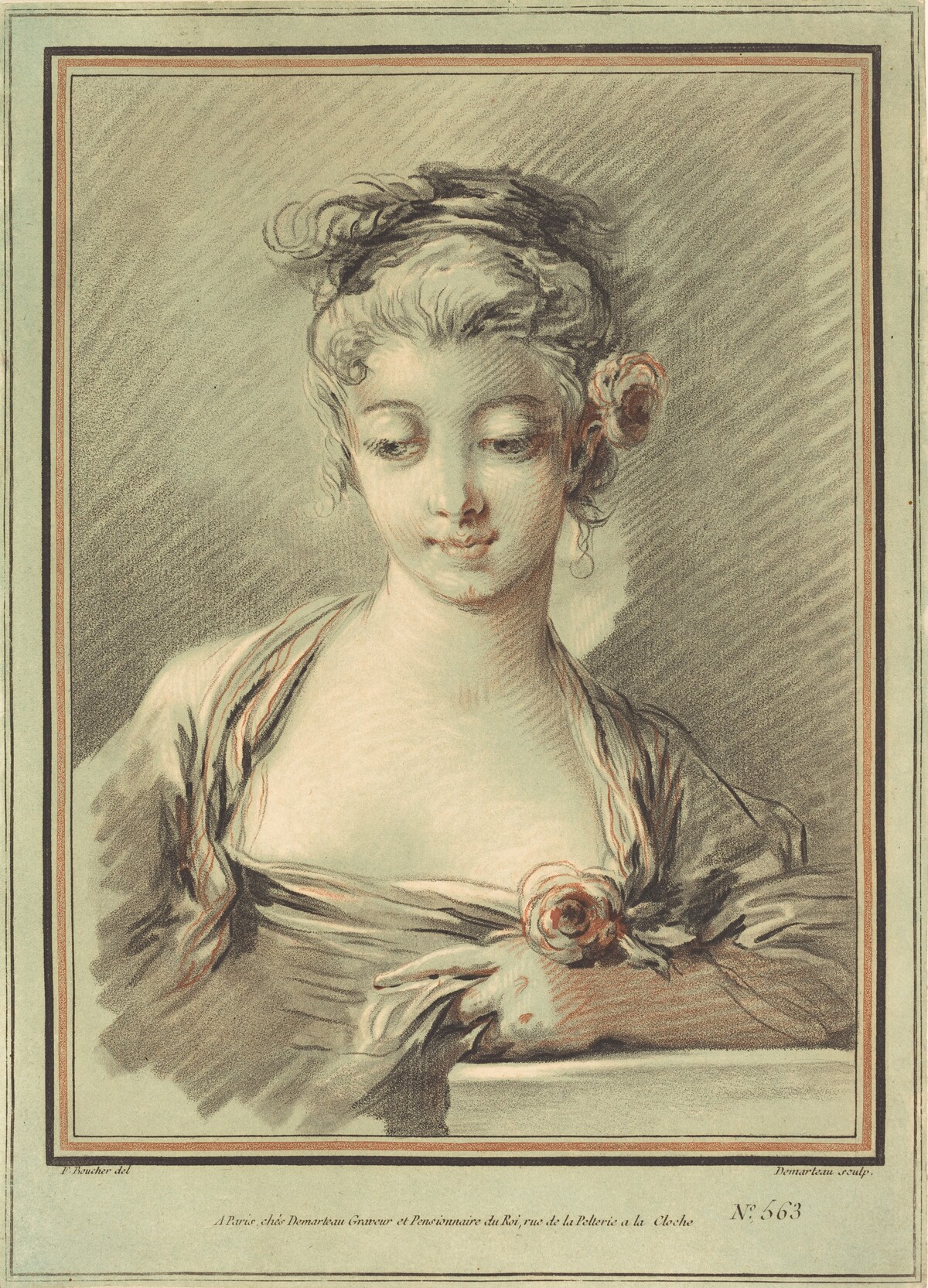 Young Woman with a Rose