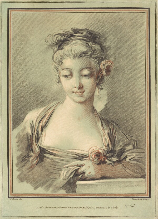 Young Woman with a Rose