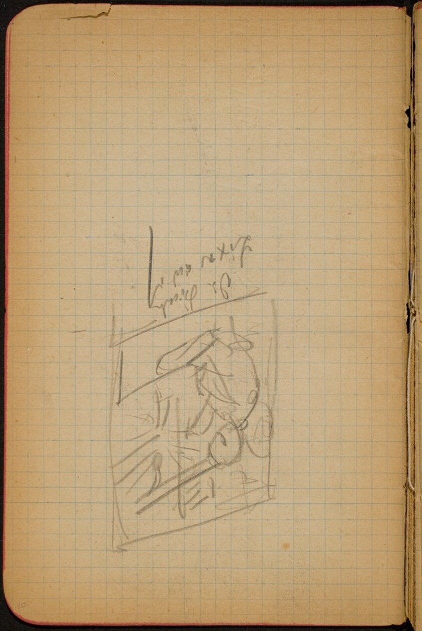 Bezeichnete Skizze mit zwei sitzende Figuren (Two Seated Figures) [p. 10]