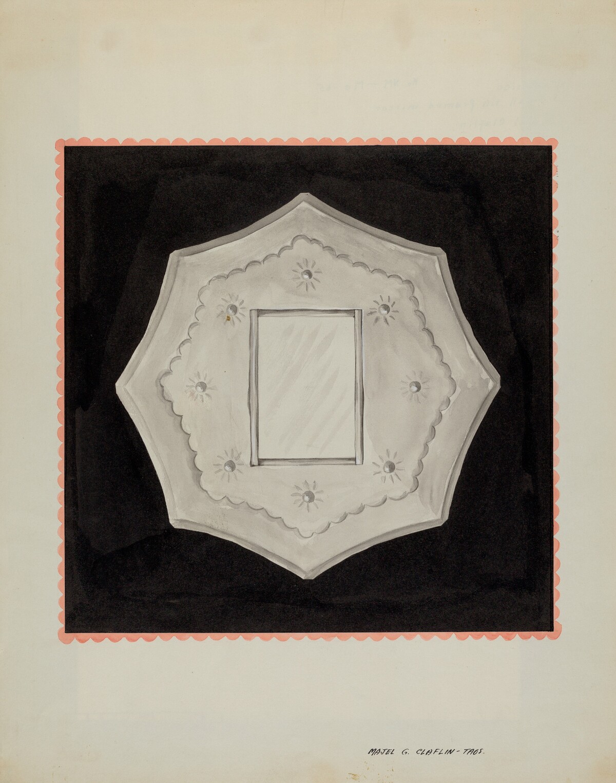 Small Tin Framed Mirror