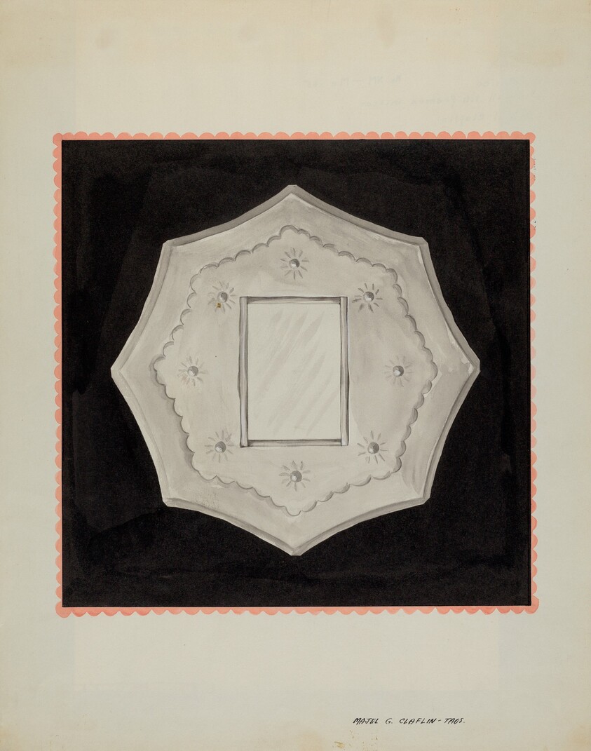 Small Tin Framed Mirror