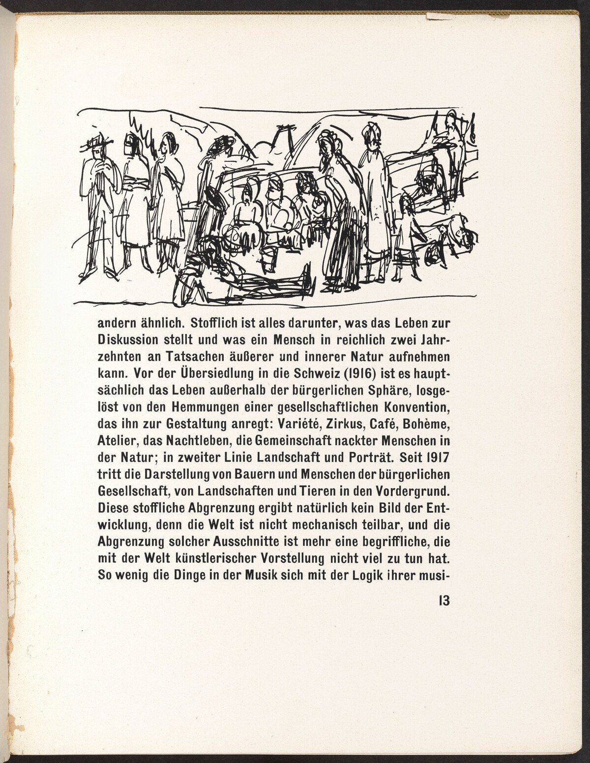 In-text plate from Kirchner Zeichnungen (Kirchner Drawings)