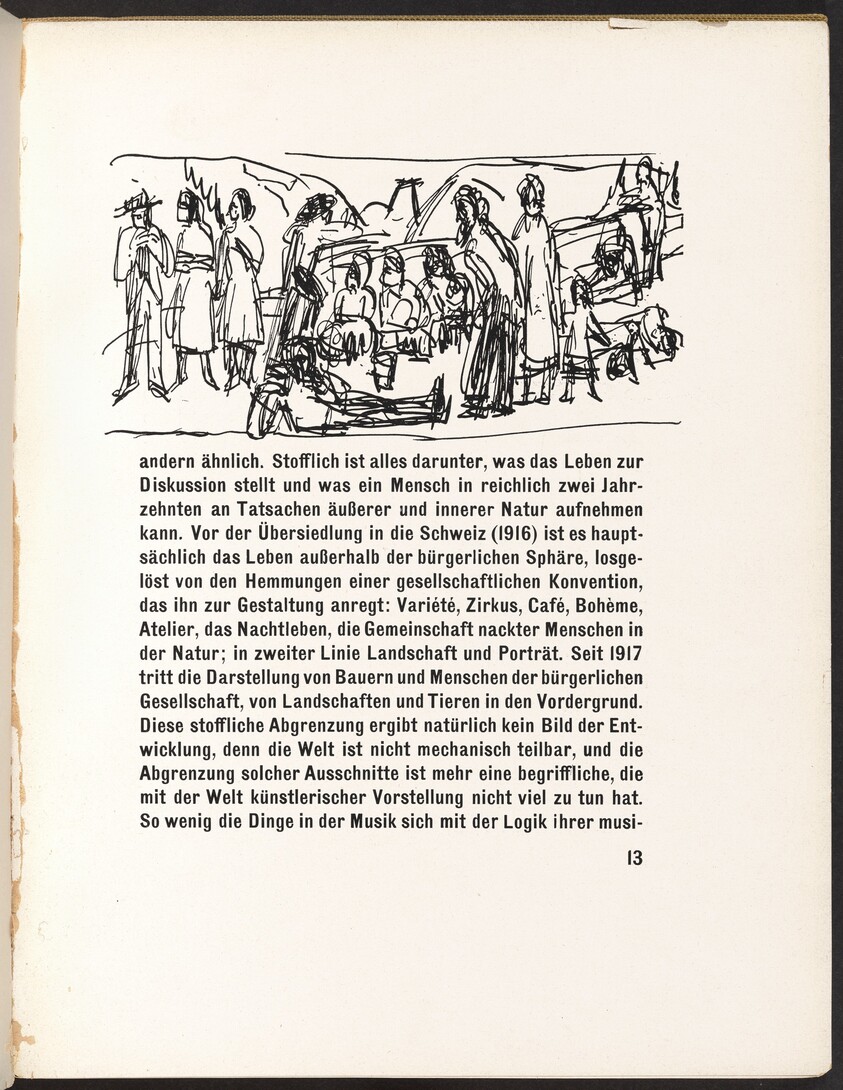 In-text plate from Kirchner Zeichnungen (Kirchner Drawings)