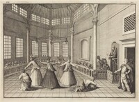 The Inside of a Mosque, William Hogarth, published 1723
