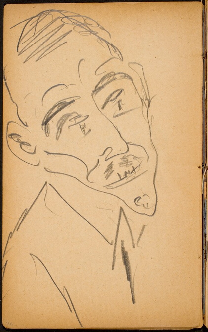 Männliche Bildnisstudie (Male Portrait) [p. 36]