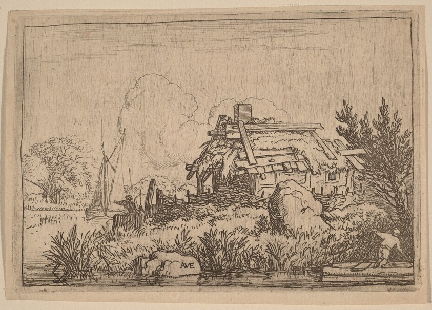 Ruined Cottage, Surrounded by Water