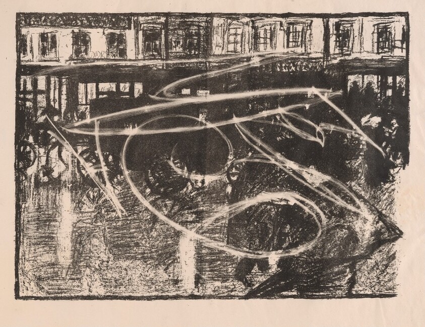 The Street at Night in the Rain (Rue, le soir, sous la pluie)