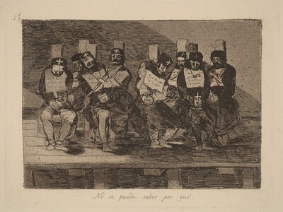 No se puede saber por que (One Can't Tell Why), Francisco Goya, 1810/1820