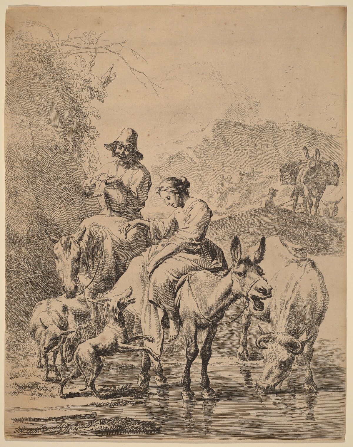 Shepherdess on a Donkey