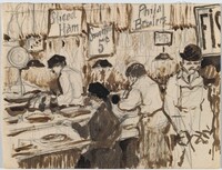 Marché à la Viande, New York (Meat Market, New York), Jean-Émile Laboureur, 1908