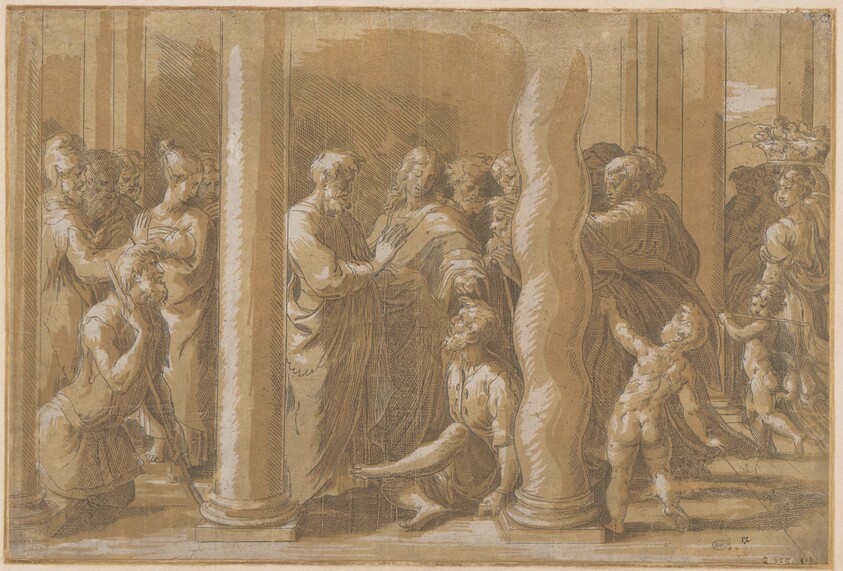 Saints Peter and John Healing the Lame Man at the Golden Gate