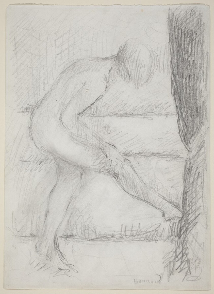 Girl Putting on Her Stocking