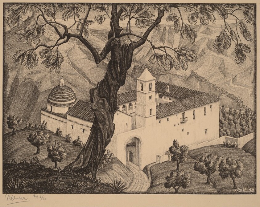 Cloister near Rocca Imperiale, Calabria