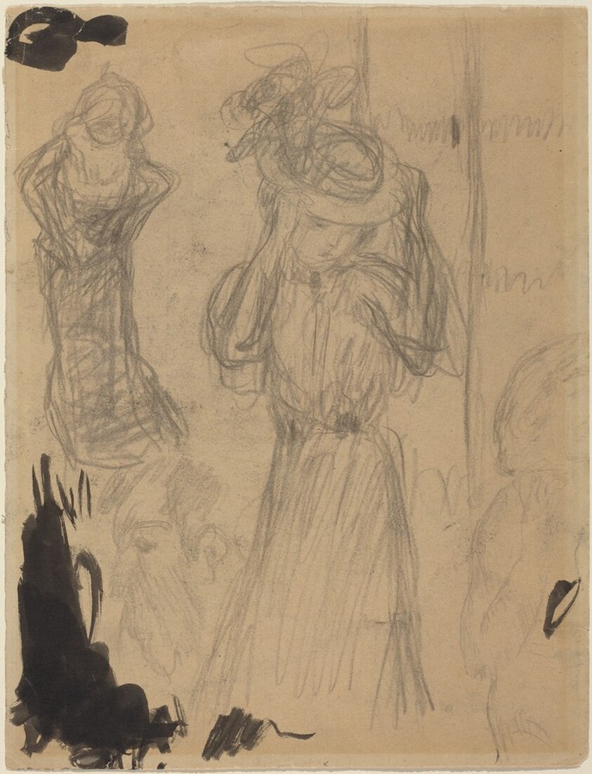Study for "Marie Putting on Her Hat" [recto]