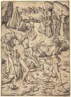 Martyrdom of Saint Sebastian, Master E.S., c. 1450/1460
