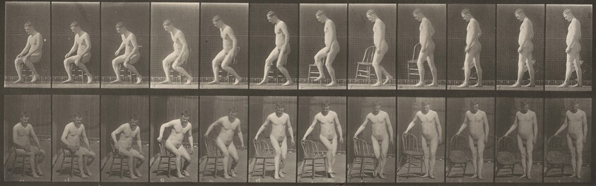 Plate Number 236. Placing chair and sitting down