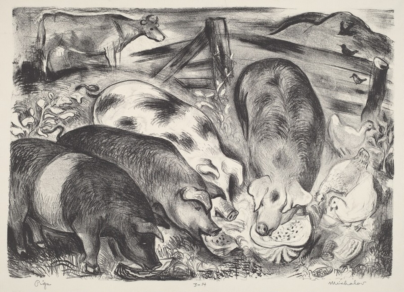 Pigs, Anne Michalov, c. 1930s