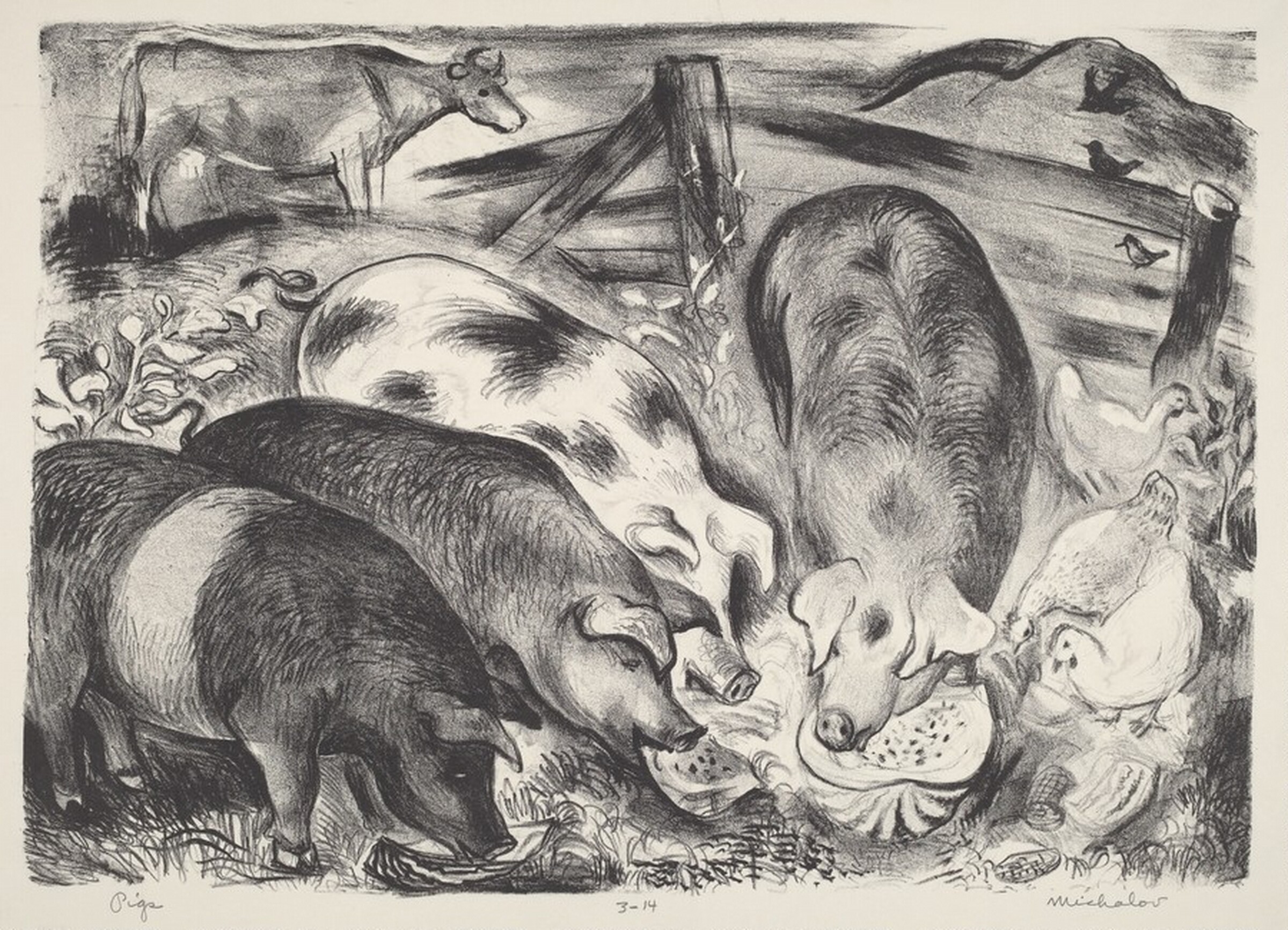 Pigs, Anne Michalov, c. 1930s