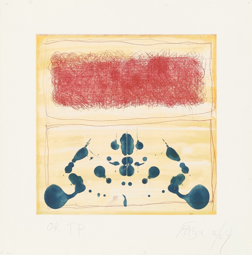 Mixed Marks, Rorshach with Red Rectangle