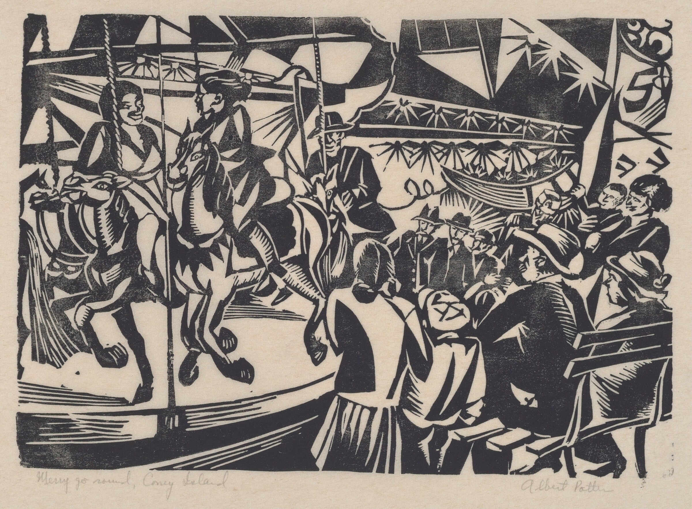 Merry Go Round, Coney Island, Albert Potter, c. 1931-1935