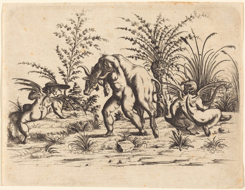Three Putti with a Dead Bull