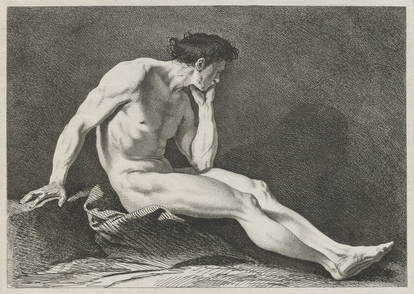 Seated Man with Head in Hand