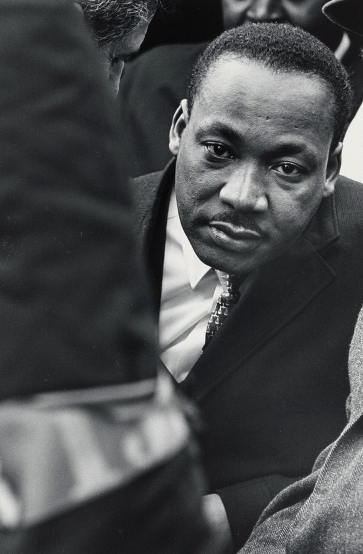 While he was surrounded by the crowd before his speech at the United Nations