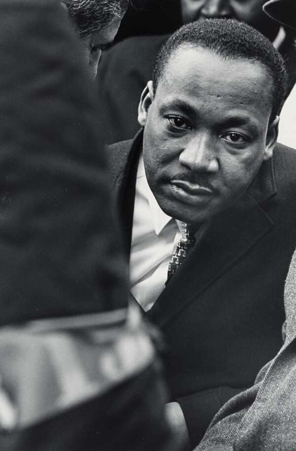 While he was surrounded by the crowd before his speech at the United Nations