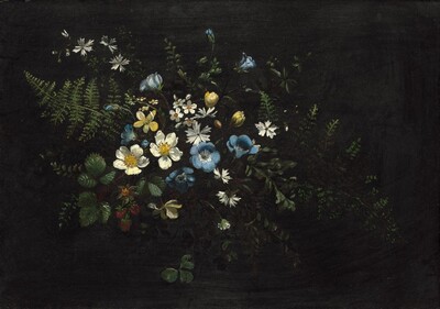 Spray of Flowers and Ferns
