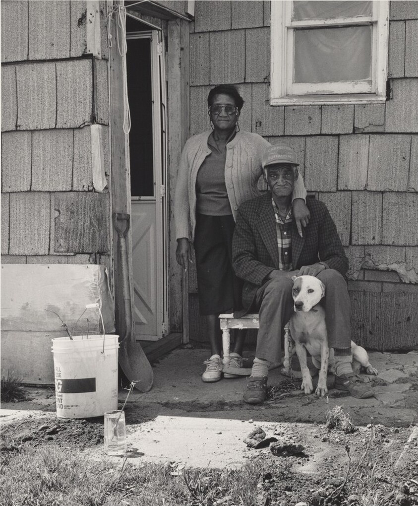 Hubert Morrison with His Wife and Dog, Atlas Steel