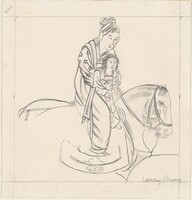 Study for "Chinese Information Travel"—Mother and Child, Larry Rivers, 1980