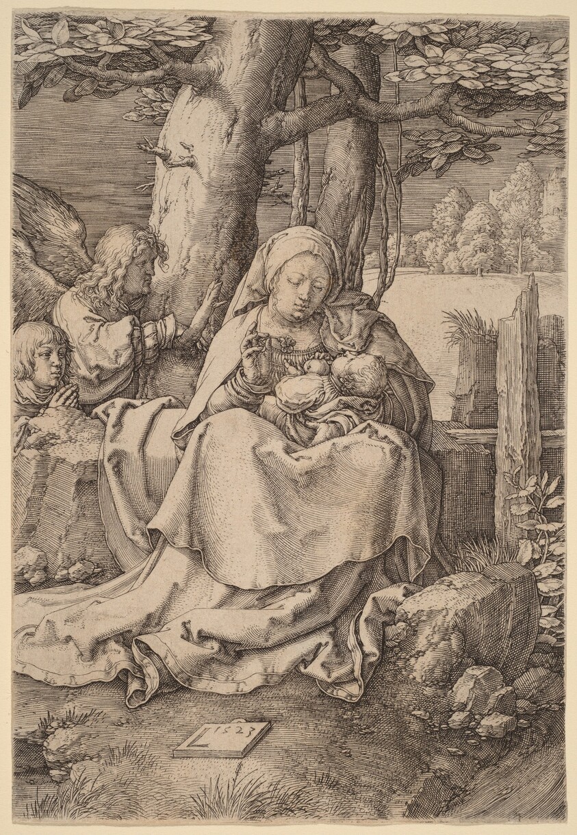 The Virgin and Child with Two Angels