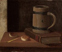 Mug, Book, Biscuits, and Match, John Frederick Peto, 1893