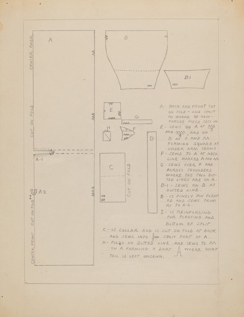 Pattern for Man's Shirt