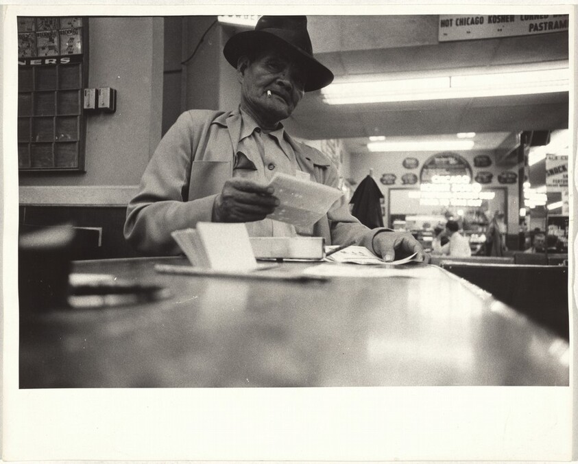 Man at counter--Elko, Nevada