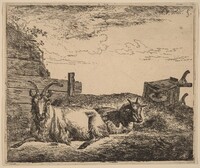 Recumbent Goats, Adriaen van de Velde, c. 1657/1659