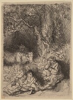 The Sleeping Herdsman, Rembrandt van Rijn, c. 1644