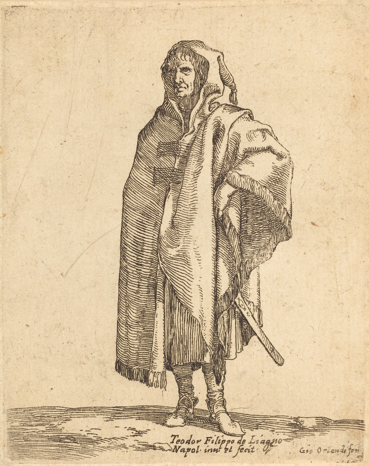Standing Soldier in a Long Cloak