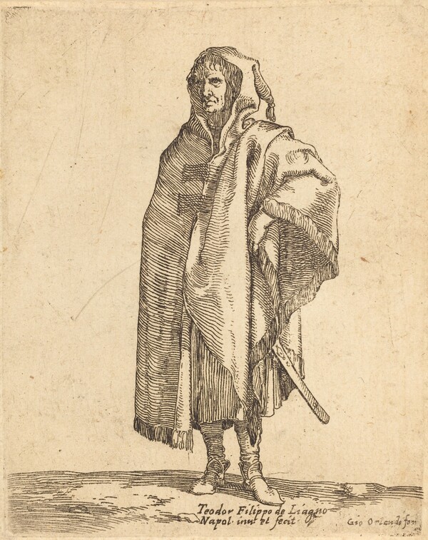 Standing Soldier in a Long Cloak