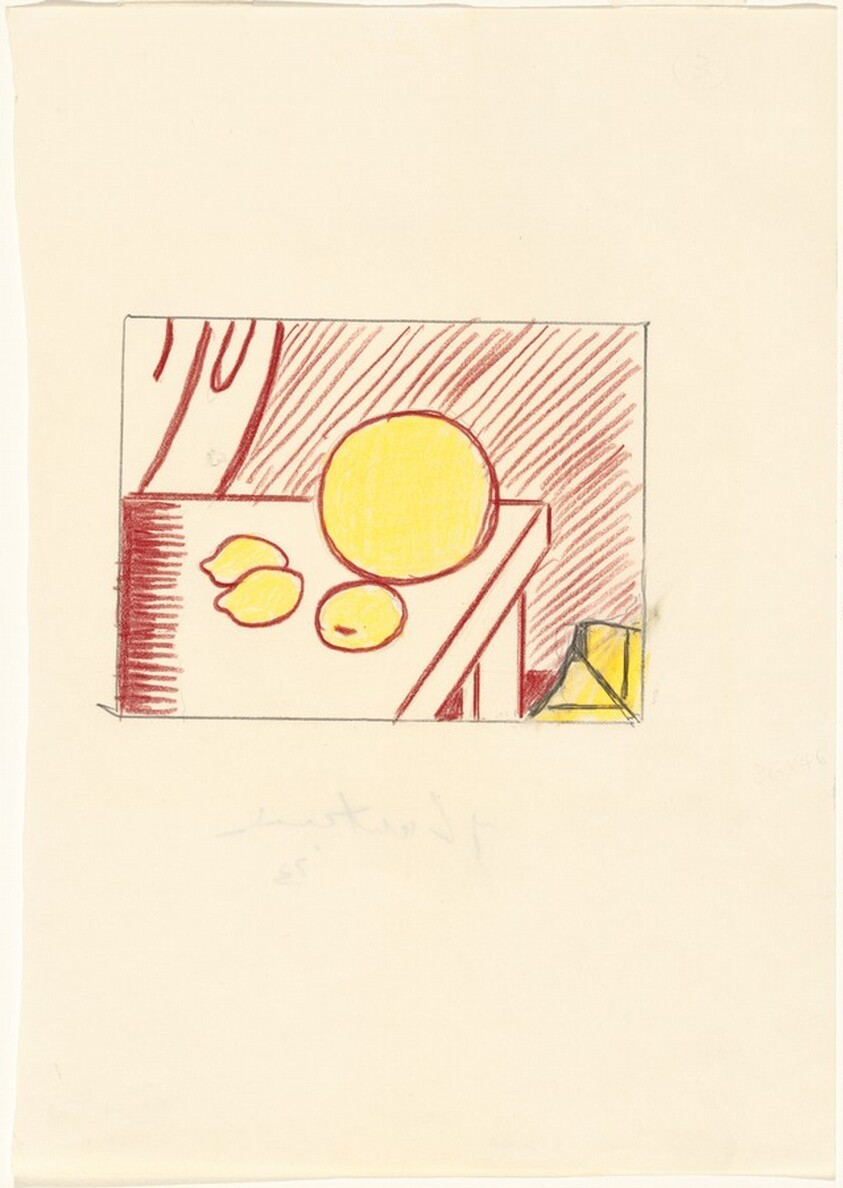 Study for "Fragmented Painting of Lemons and a Melon on a Table"