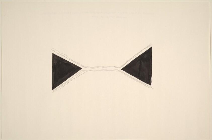 Union of 3 & 4 w/2 Black Triangles & 7 Pencil Lines, 3 on Top, 4 Underneath