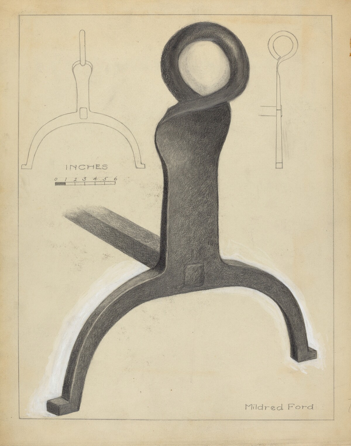 Andiron (One of Pair)