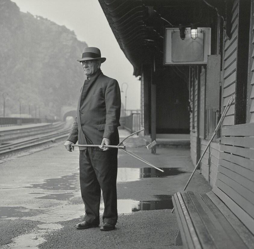 361, Station Agent Waiting to Hoop Orders to Eastbound Freight Train, Baltimore and Ohio Railroad, Harper’s Ferry, West Virginia