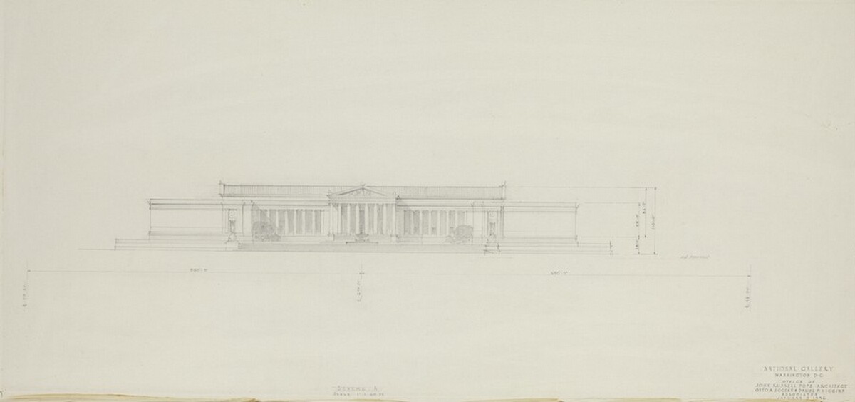 Early Elevation Study on 6th Street Axis