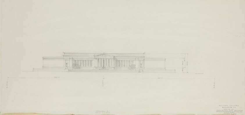 Early Elevation Study on 6th Street Axis