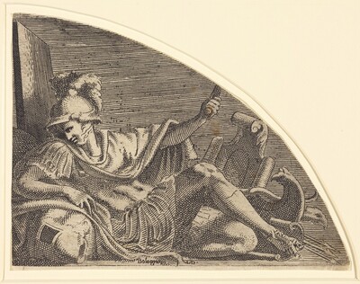 Mars Seated on Trophies