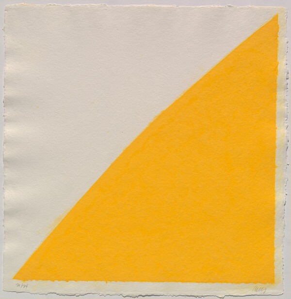 Colored Paper Image XIV (Yellow Curve)